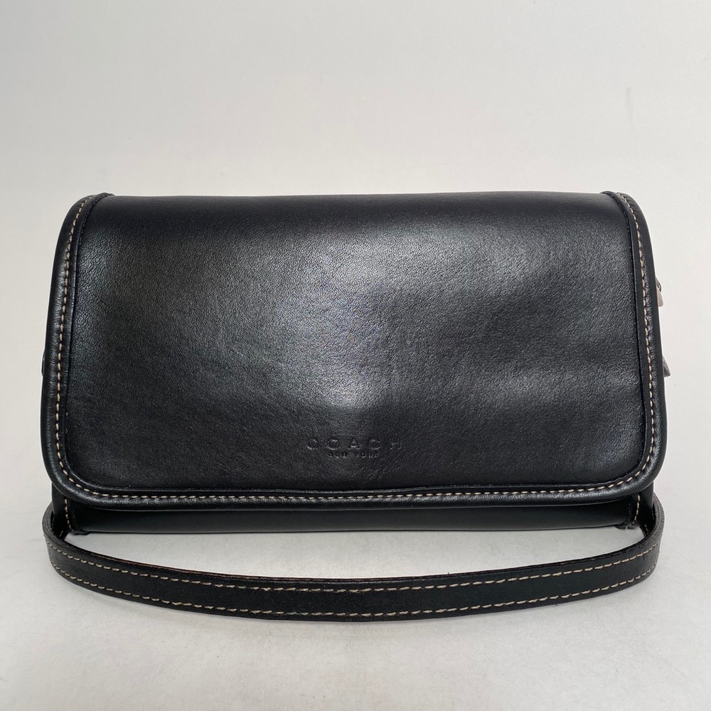 Black Vintage Coach Shoulder Bag #9140